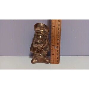 Brass Dog Hat Figurine Home Decor Office 4"×2"